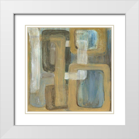 Frame Link II White Modern Wood Framed Art Print with Double Matting by Choate, Lisa