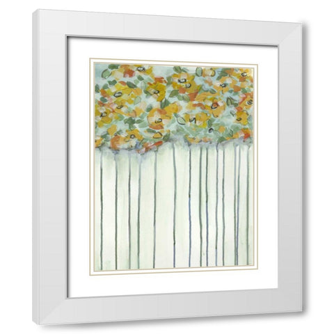 Lisas Garden II White Modern Wood Framed Art Print with Double Matting by McMullen, Charles