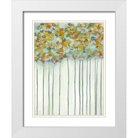 Lisas Garden II White Modern Wood Framed Art Print with Double Matting by McMullen, Charles