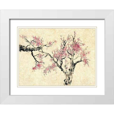 Springtime White Modern Wood Framed Art Print with Double Matting by Rae, Nan