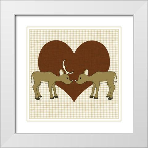 You and Me I White Modern Wood Framed Art Print with Double Matting by Ilosky, Pam