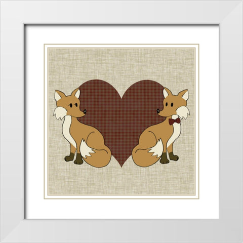 You and Me II White Modern Wood Framed Art Print with Double Matting by Ilosky, Pam
