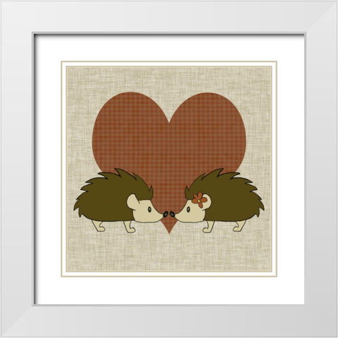 You and Me III White Modern Wood Framed Art Print with Double Matting by Ilosky, Pam