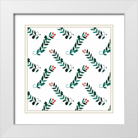 Folk Snowman Forest Collection F White Modern Wood Framed Art Print with Double Matting by Parker, Jennifer Paxton