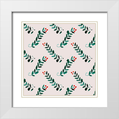 Folk Snowman Forest Collection G White Modern Wood Framed Art Print with Double Matting by Parker, Jennifer Paxton