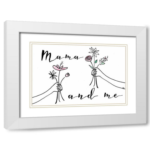 Got It From My Mama Collection A White Modern Wood Framed Art Print with Double Matting by Sizemore, Natalie