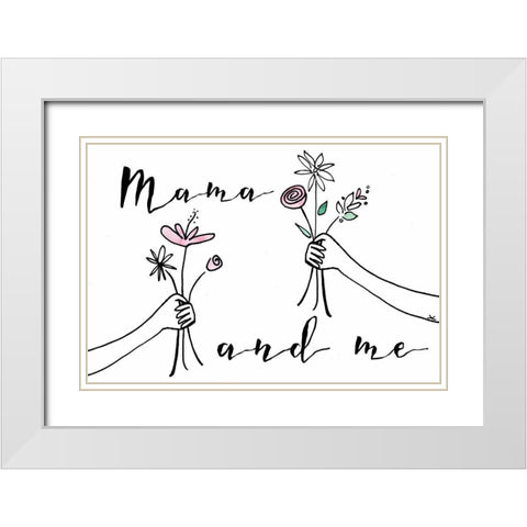 Got It From My Mama Collection A White Modern Wood Framed Art Print with Double Matting by Sizemore, Natalie