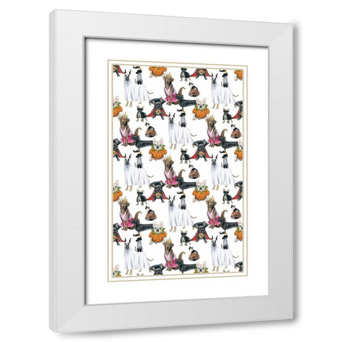 Howloween Collection E White Modern Wood Framed Art Print with Double Matting by Popp, Grace