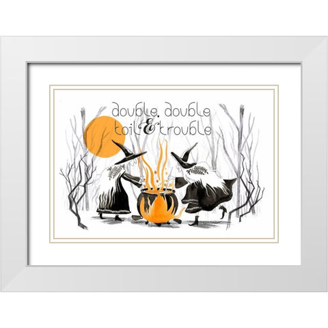 Witchy Mischief Collection A White Modern Wood Framed Art Print with Double Matting by Parker, Jennifer Paxton