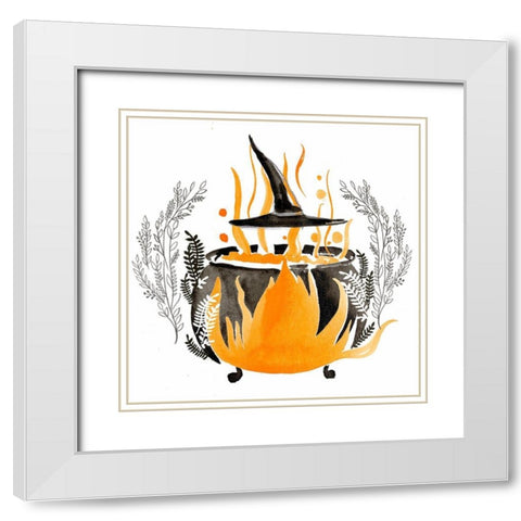 Witchy Mischief Collection C White Modern Wood Framed Art Print with Double Matting by Parker, Jennifer Paxton