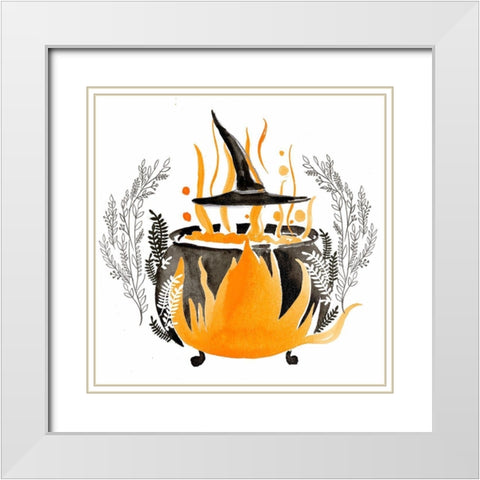 Witchy Mischief Collection C White Modern Wood Framed Art Print with Double Matting by Parker, Jennifer Paxton