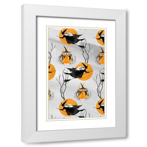 Witchy Mischief Collection E White Modern Wood Framed Art Print with Double Matting by Parker, Jennifer Paxton