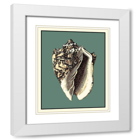 Oceans Treasure I White Modern Wood Framed Art Print with Double Matting by Vision Studio