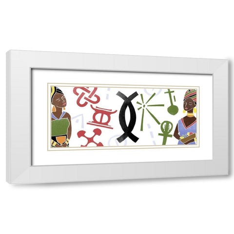 Kwanzaa Celebration Collection D White Modern Wood Framed Art Print with Double Matting by Vess, June Erica