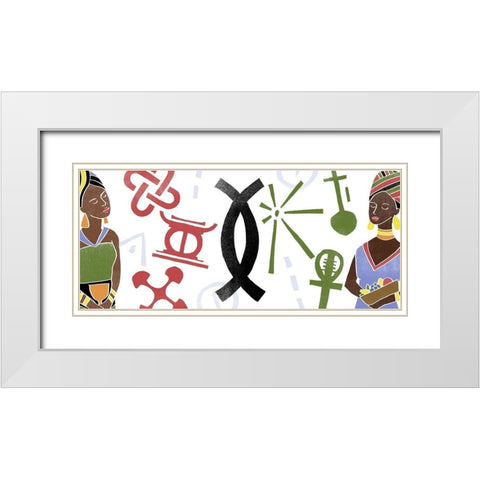 Kwanzaa Celebration Collection D White Modern Wood Framed Art Print with Double Matting by Vess, June Erica