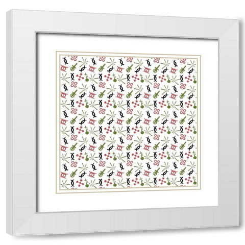 Kwanzaa Celebration Collection H White Modern Wood Framed Art Print with Double Matting by Vess, June Erica