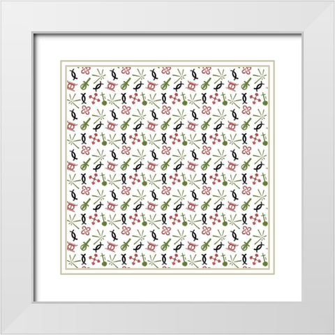 Kwanzaa Celebration Collection H White Modern Wood Framed Art Print with Double Matting by Vess, June Erica