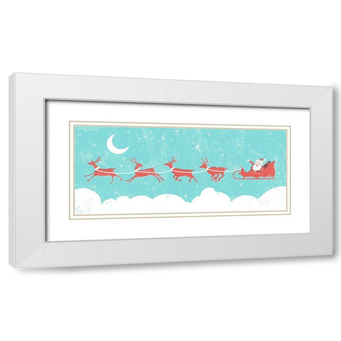 Mid-Century Christmas Collection D White Modern Wood Framed Art Print with Double Matting by Green, Jacob