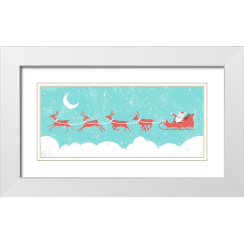 Mid-Century Christmas Collection D White Modern Wood Framed Art Print with Double Matting by Green, Jacob