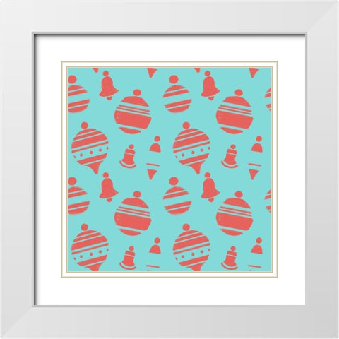 Mid-Century Christmas Collection G White Modern Wood Framed Art Print with Double Matting by Green, Jacob