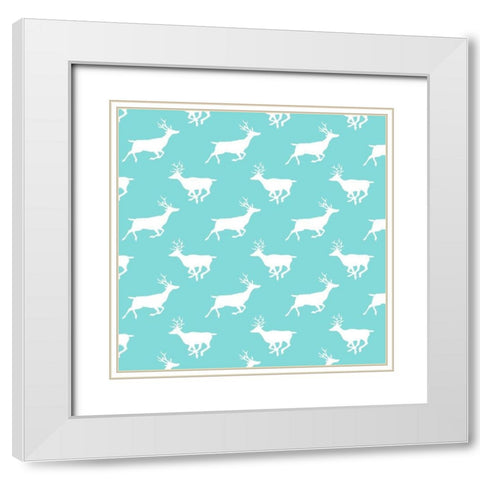 Mid-Century Christmas Collection I White Modern Wood Framed Art Print with Double Matting by Green, Jacob