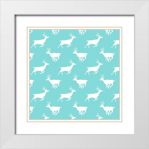 Mid-Century Christmas Collection I White Modern Wood Framed Art Print with Double Matting by Green, Jacob