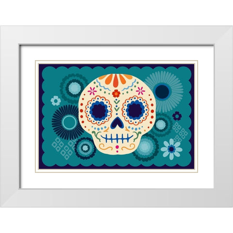 Calaveras Collection A White Modern Wood Framed Art Print with Double Matting by Barnes, Victoria