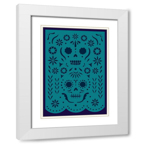 Calaveras Collection B White Modern Wood Framed Art Print with Double Matting by Barnes, Victoria