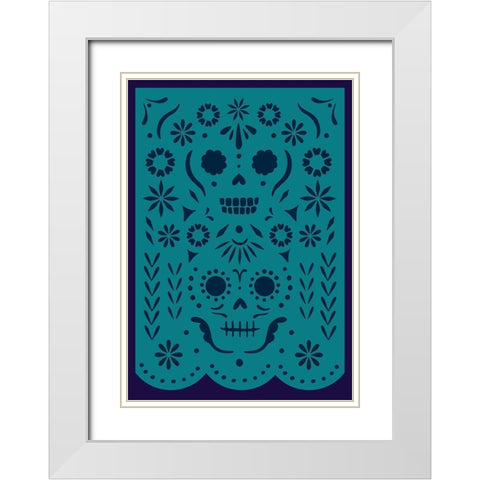 Calaveras Collection B White Modern Wood Framed Art Print with Double Matting by Barnes, Victoria