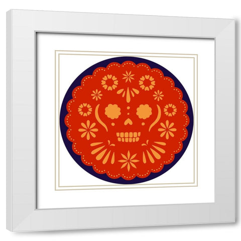 Calaveras Collection C White Modern Wood Framed Art Print with Double Matting by Barnes, Victoria
