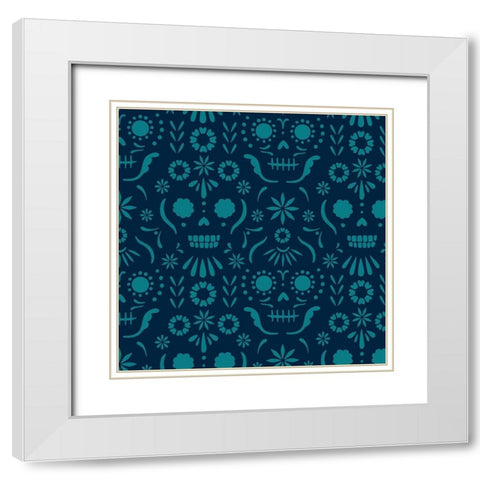 Calaveras Collection G White Modern Wood Framed Art Print with Double Matting by Barnes, Victoria