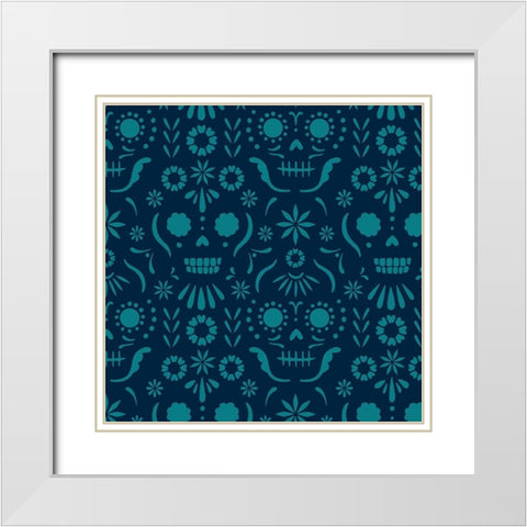 Calaveras Collection G White Modern Wood Framed Art Print with Double Matting by Barnes, Victoria