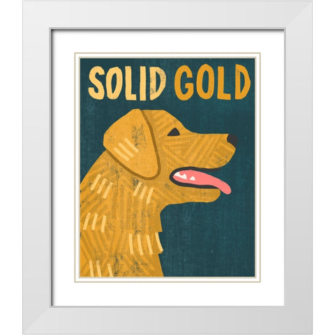 Solid Gold White Modern Wood Framed Art Print with Double Matting by Inner Circle