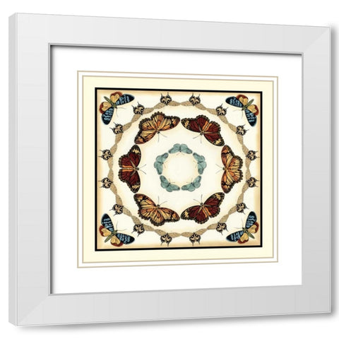 Butterfly Collector II White Modern Wood Framed Art Print with Double Matting by Zarris, Chariklia