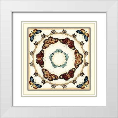 Butterfly Collector II White Modern Wood Framed Art Print with Double Matting by Zarris, Chariklia