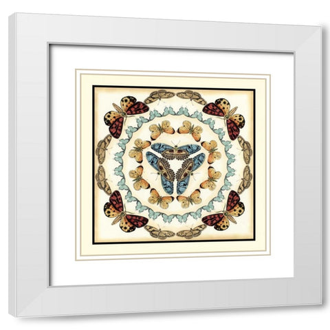 Butterfly Collector IV White Modern Wood Framed Art Print with Double Matting by Zarris, Chariklia