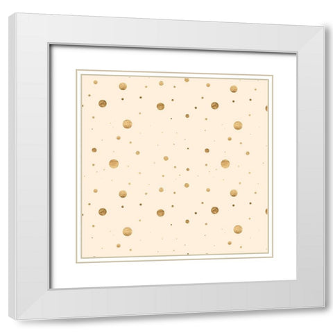 Gilded Shamrock Collection F White Modern Wood Framed Art Print with Double Matting by Borges, Victoria