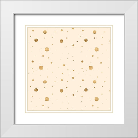 Gilded Shamrock Collection F White Modern Wood Framed Art Print with Double Matting by Borges, Victoria