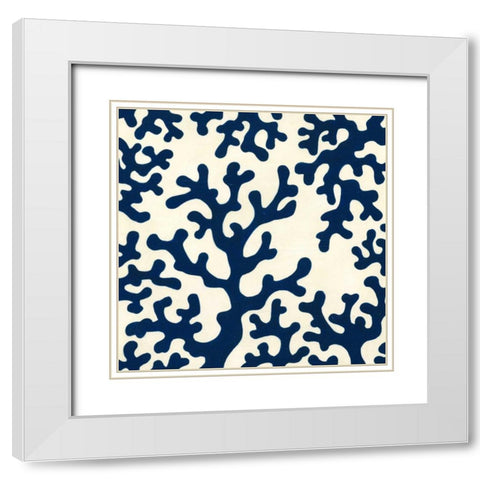 Ocean Motifs I White Modern Wood Framed Art Print with Double Matting by Vess, June Erica