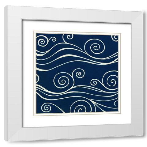 Ocean Motifs III White Modern Wood Framed Art Print with Double Matting by Vess, June Erica