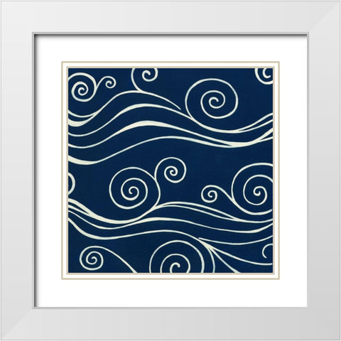 Ocean Motifs III White Modern Wood Framed Art Print with Double Matting by Vess, June Erica