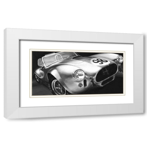 Vintage Racing I White Modern Wood Framed Art Print with Double Matting by Harper, Ethan