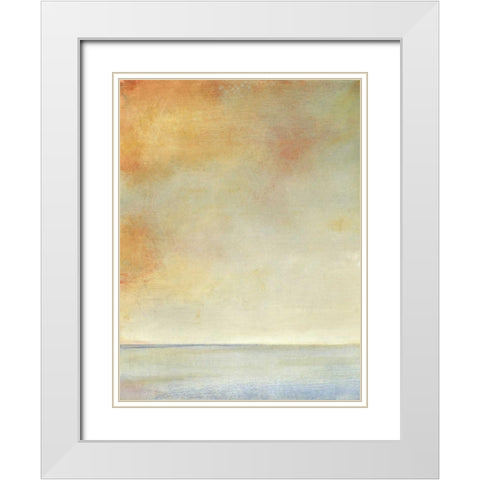 Tranquil I White Modern Wood Framed Art Print with Double Matting by OToole, Tim