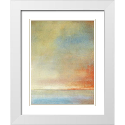 Tranquil II White Modern Wood Framed Art Print with Double Matting by OToole, Tim