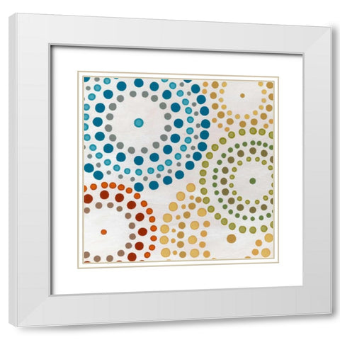 Mosaic Mandalas II White Modern Wood Framed Art Print with Double Matting by Vess, June Erica