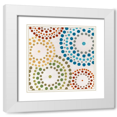 Mosaic Mandalas III White Modern Wood Framed Art Print with Double Matting by Vess, June Erica