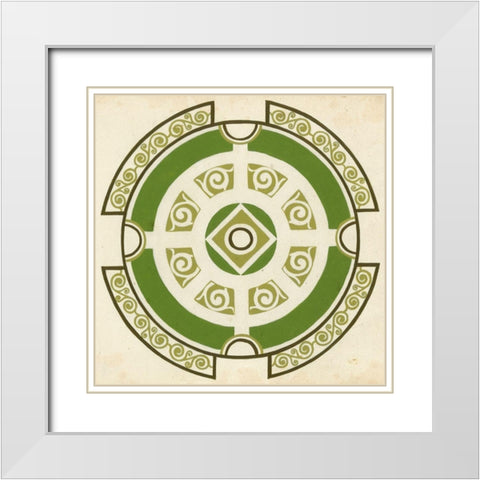 Garden Motif VI White Modern Wood Framed Art Print with Double Matting by Vess, June Erica