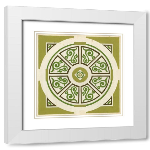 Garden Motif VIII White Modern Wood Framed Art Print with Double Matting by Vess, June Erica