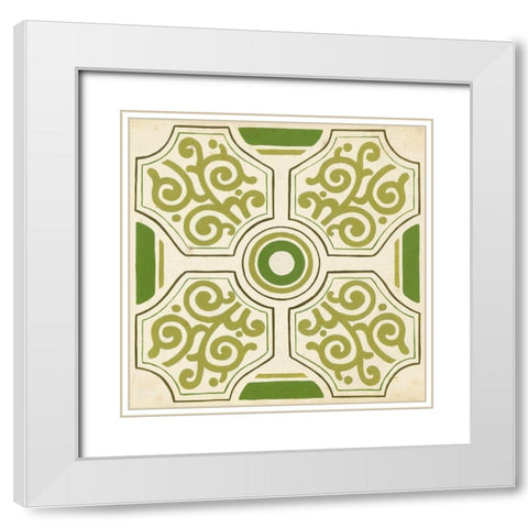 Garden Motif IX White Modern Wood Framed Art Print with Double Matting by Vess, June Erica