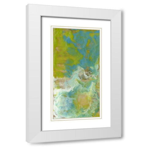 Amorphous I White Modern Wood Framed Art Print with Double Matting by Goldberger, Jennifer